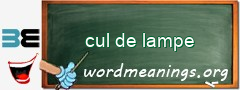 WordMeaning blackboard for cul de lampe